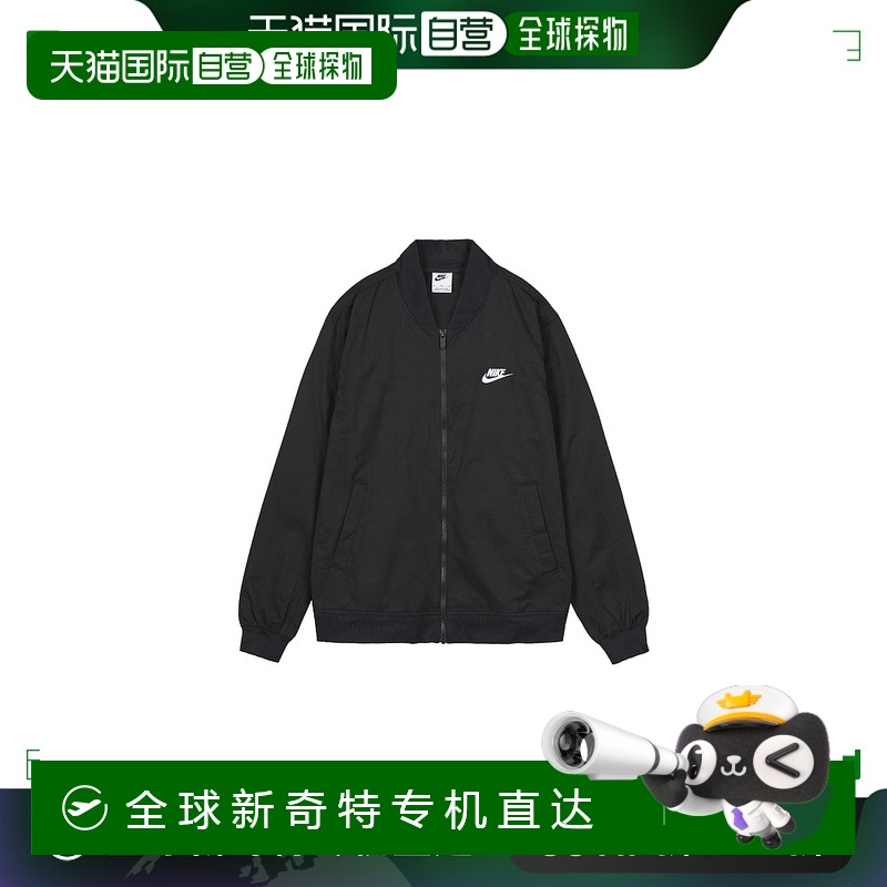 日本直邮Nike 纯色Logo立领长袖夹克外套 男款 黑色耐克