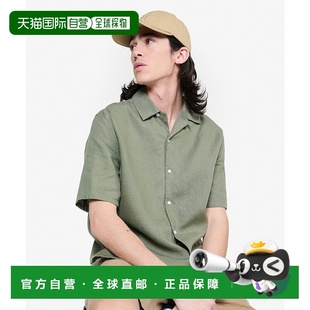 半袖 AI715EM14536 开襟亚麻衬衫 日本直邮AIGLE