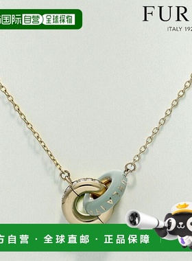 日本直邮FURLA FURLA 1927 女士项链吊坠双环FJ1189NTU金色绿色