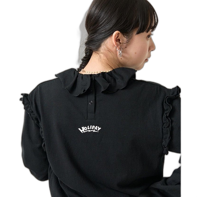1h可退 日本直邮HOLIDAY× FREAK'S STORE 女士长袖T恤 荷叶边领