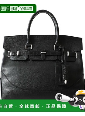 1h可退 日本直邮PELLE MORBIDA男女同款鳄鱼纹牛皮翻盖波士顿包M