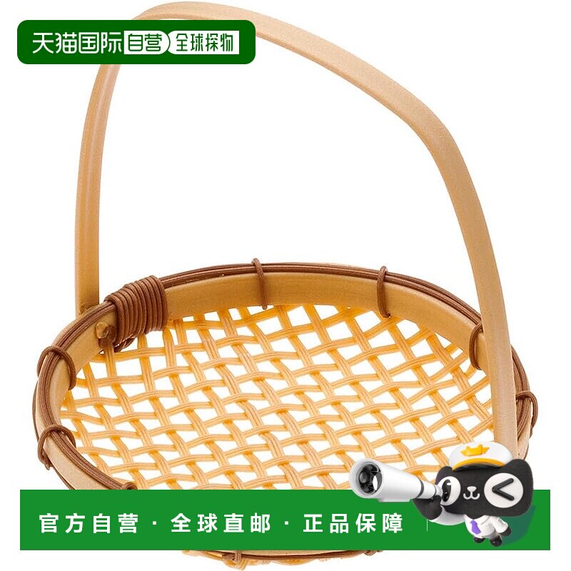 【日本直邮】Nagao 可洗上菜篮 圆形 带手柄 15cm 天妇罗篮 油炸