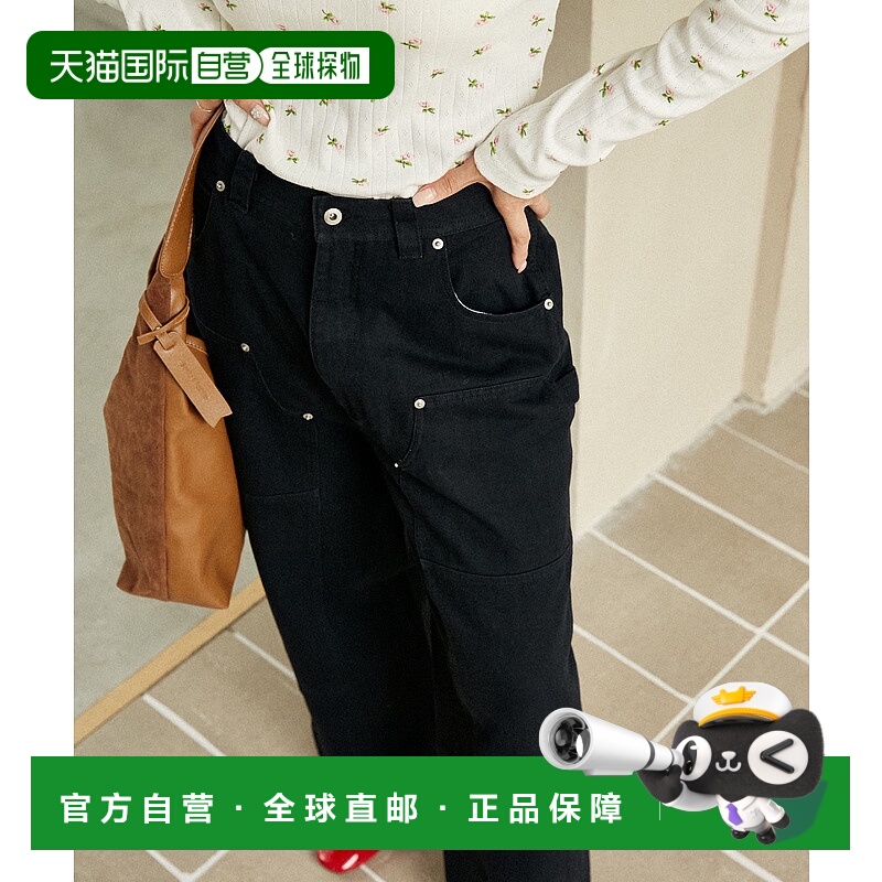 1h可退 日本直邮PUBLUX 女士 直筒工装裤 双层膝盖设计 棉质 vint