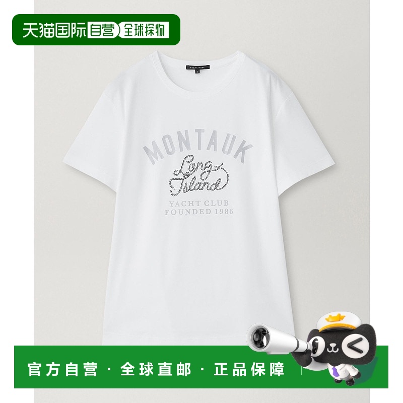 1h可退 日本直邮TRANS WORK女士春夏宽松光面T恤- Hampton Yacht
