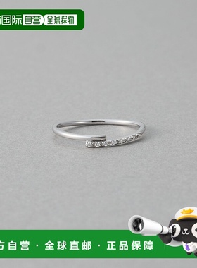 1h可退 日本直邮ete 女士 K10白金 无镍针 真钻叠戴戒指 721245