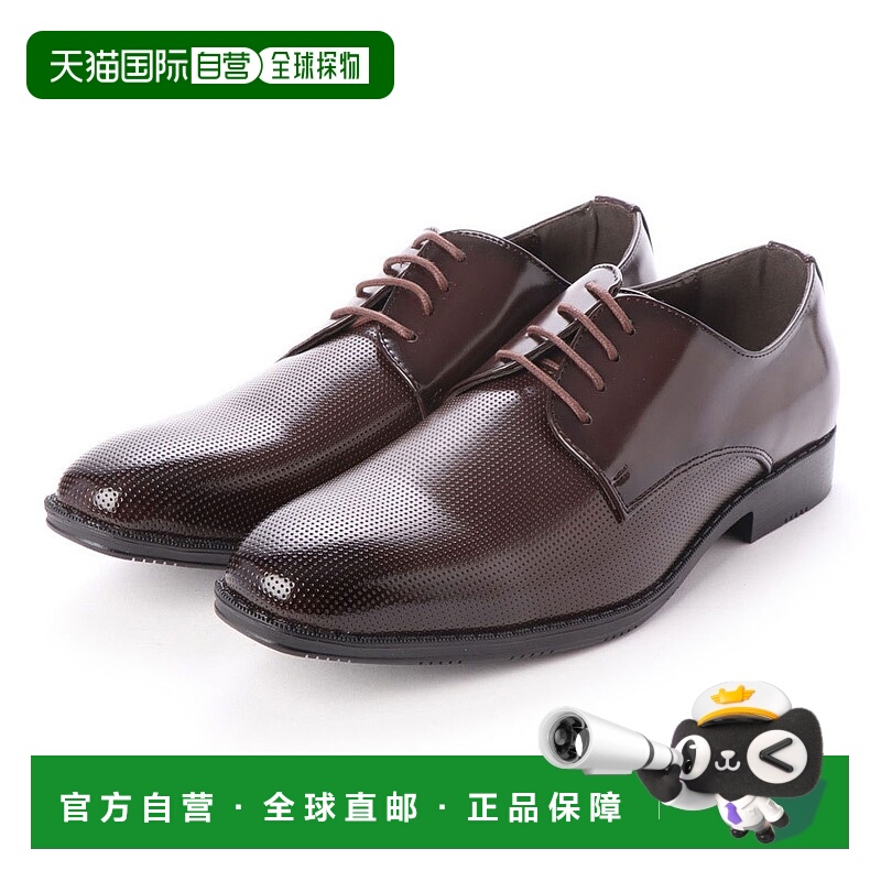 【日本直邮】Gino Zeeno 商务鞋男宽3EEE防滑系带打孔外羽男鞋大D