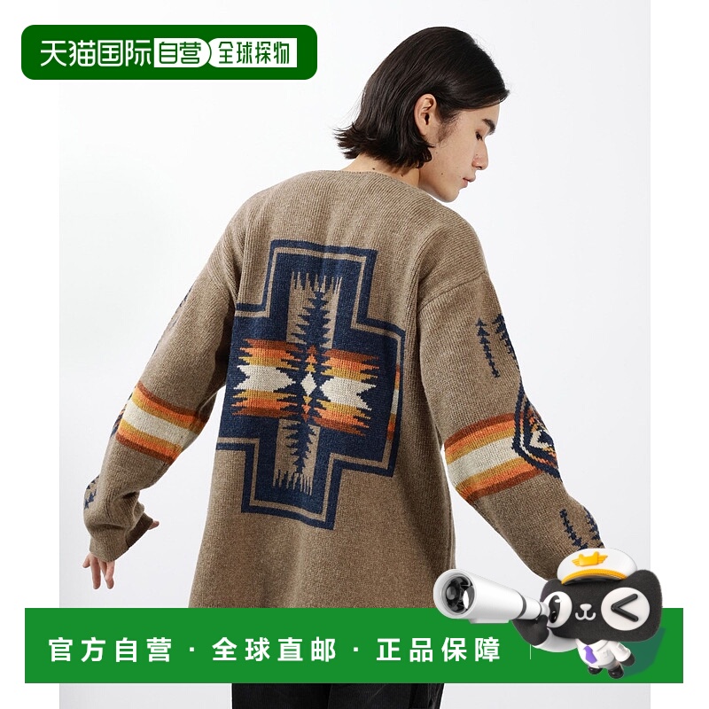 1h可退 日本直邮PENDLETON男装别注拉姆羊80%圆领针织衫 597897