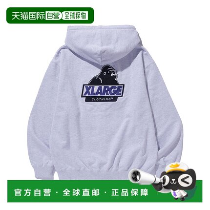 1h可退 日本直邮XLARGE男女同款斜拉链连帽卫衣 101243012003