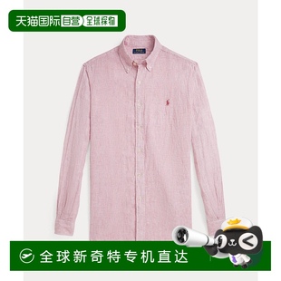 Lauren 长 日本直邮Polo 条纹亚麻衬衫 1h可退 修身 男士 Ralph 经典