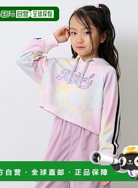 日本直邮X-girl Stages 肩线徽标印花连帽衫