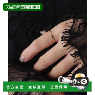 1h可退 日本直邮Lilas 女士 10K金 白托帕石切割戒指 几何斜纹设