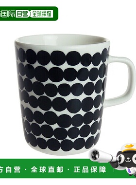 日本直邮Marimekko SIIRTOLAPUUTARHA 咖啡杯 WH/BK 063296-190