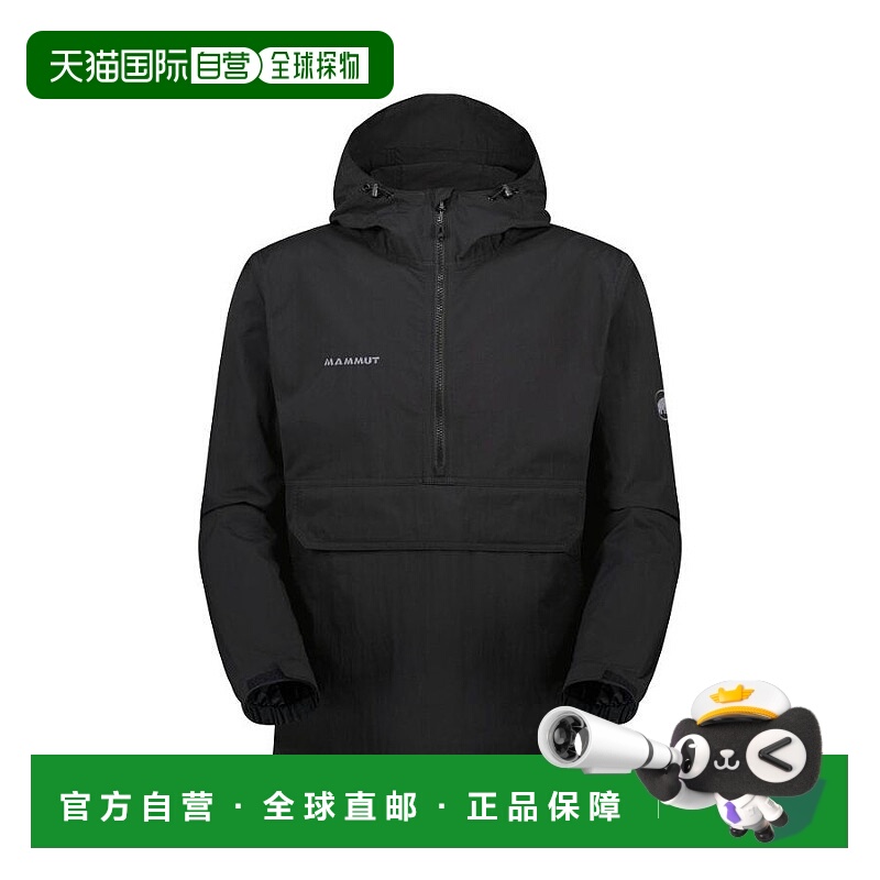 日本直邮MAMMUT 徒步防风连帽风衣 AF [101200730] 黑色猛犸象