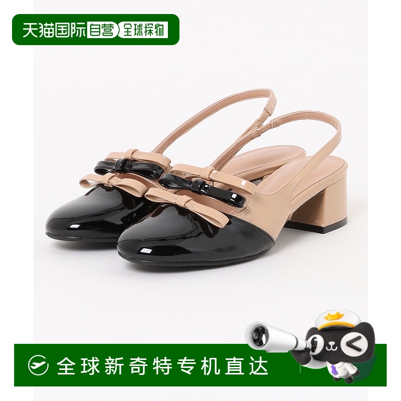 1h可退 日本直邮FREE'S MART女装双色蝴蝶结高跟鞋 1315193010