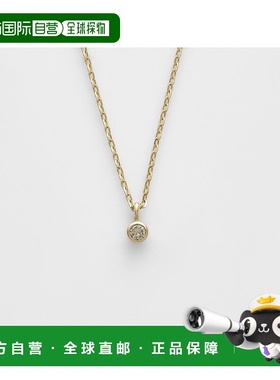 日本直邮日潮 agete 阿卡朵K10 钻石项链0.03克拉