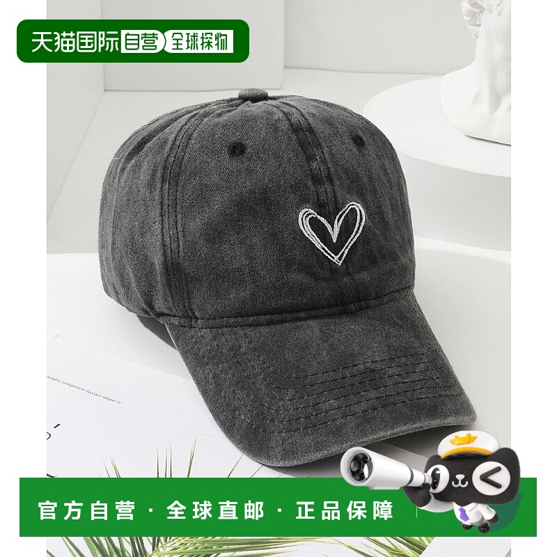 1h可退 日本直邮lulu noix 儿童刺绣心形棒球帽 N15427