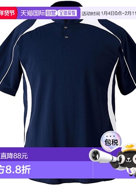 【日本直邮】迪桑特棒球衬衫 DB110B 男款 D 藏青 x S 白色 (DNSW