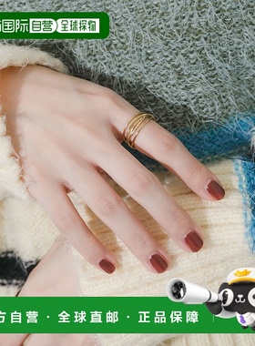 1h可退 日本直邮SMELLY 女士 多层叠戴风 宽松波浪线不锈钢戒指 S