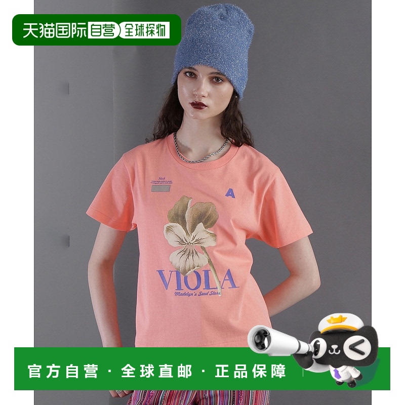 1h可退 日本直邮mag.by c 女装 海报风花卉印花T恤 空纺棉材质 20