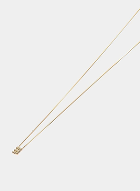 日潮跑腿COCOSHNIK 蜜色切割球形方形滑轨项链  70