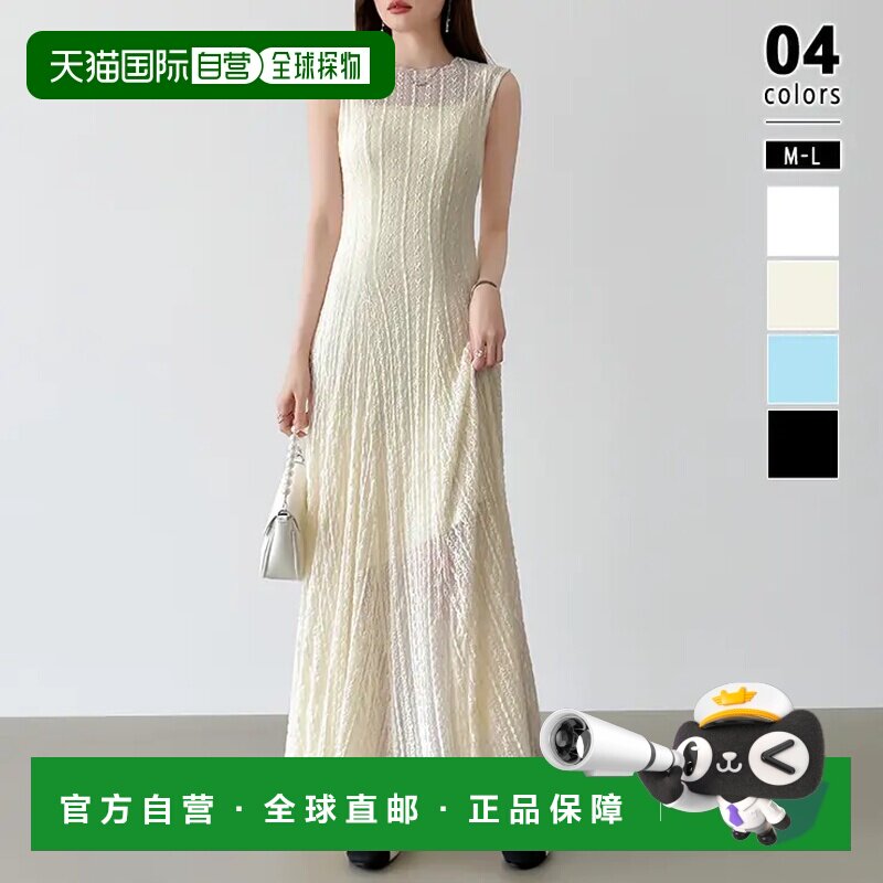 日本直邮无袖连衣裙套装 内搭背心 透视款礼服