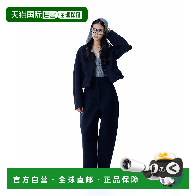 1h可退 日本直邮UNUS 女装 高腰宽松西裤 仿麻质感 5214007090057