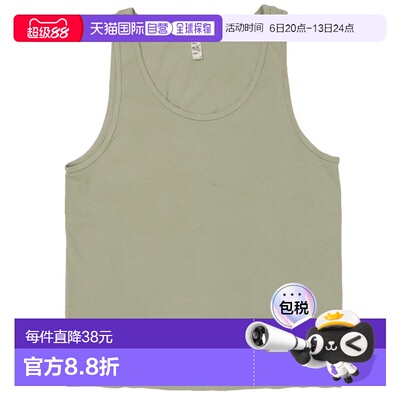 日本直邮Los Angeles Apparel男士 6.5 盎司成衣染色无袖背心基本