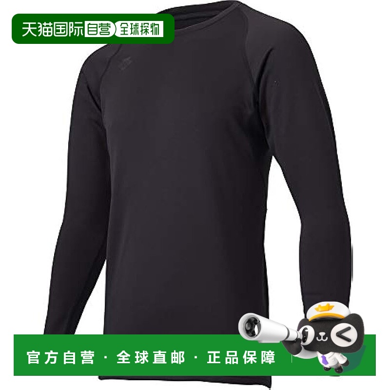 【日本直邮】迪桑特棒球圆领长袖内衫 内加绒拉伸黑S STD-657