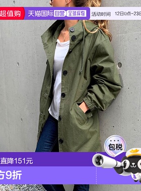 日本直邮JUNOAH 连帽长款夹克外套 [AM5609EW00792]