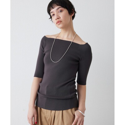 日本直邮THE PAUSE 女装 半袖露肩针织上衣 WGP1061205A0002