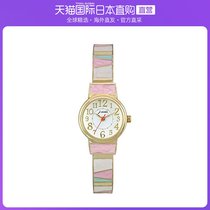 日本直邮JAXIS日韩腕表女士彩色环氧表带腕表手表粉白拼接色