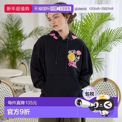 日本直邮RODEO CROWNS WIDE BOWL 男女同款 连帽印花外套 立体发