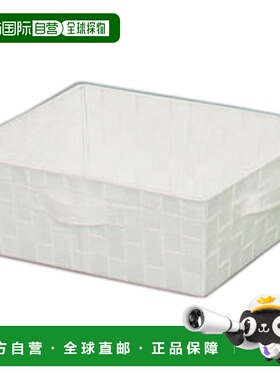 【日本直邮】Iris Ohyama爱丽思欧雅玛 收纳篮38×26×13白色CBK-