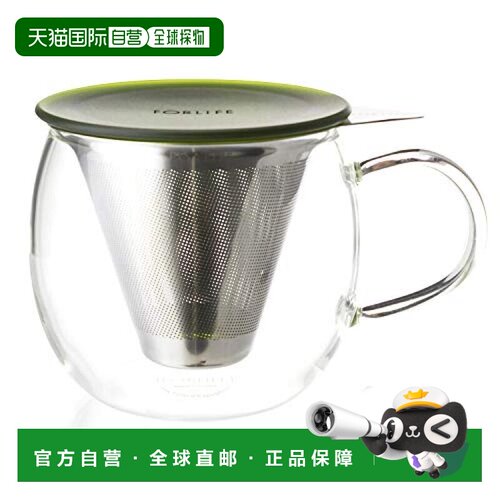 【日本直邮】FORLIFE芙莱馥玻璃茶壶附滤茶器/带盖子茶水分离多色