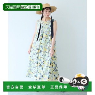 1701OP0272 喇叭连衣裙 1h可退 日本直邮yuni女士水彩花卉印花无袖