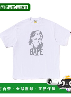 1h可退 日本直邮A BATHING APE 男女同款 棉质宽松版型T恤 贴布印