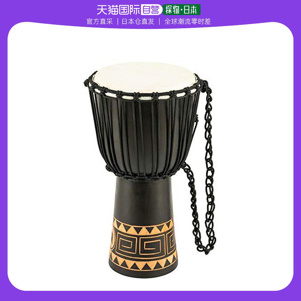 【日本直邮】德国麦尔打击乐乐器非洲鼓阿拉伯鼓黑色编织绳黑底黄