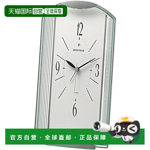 【日本直邮】Rhythm丽声 时钟闹钟 绿色透明 4SE556SR03