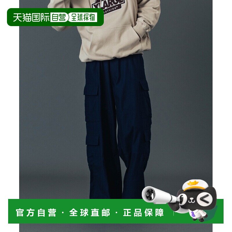 日本直邮XLARGE男女同款宽松双口袋工装裤 101261031002卫裤图片