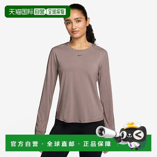 日本直邮 Nike 耐克女士DF修身长袖上衣 运动T恤 TOPS 黑色 FN280