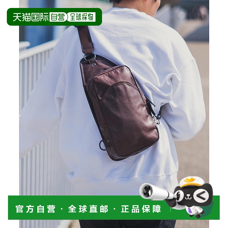 日本直邮Rocky Monroe 男士真皮单肩斜挎包 Butler Ver RK6854AM0