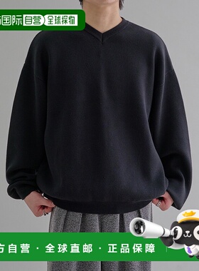 1h可退 日本直邮epnok 男女同款 浅V领 宽松米兰罗纹针织衫 59371