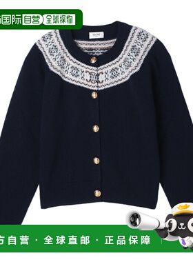 日本直邮Celine 圆领开衫 蓝色 女士 RV0FQ 0N82 07DX