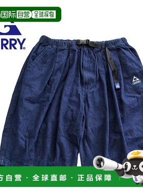 日本直邮Gerry 男士宽版登山短裤3/4 长度膝盖以下阔腿松紧腰搭扣