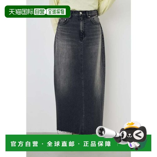 日本直邮牛仔长裙 L/BLK1 黑色