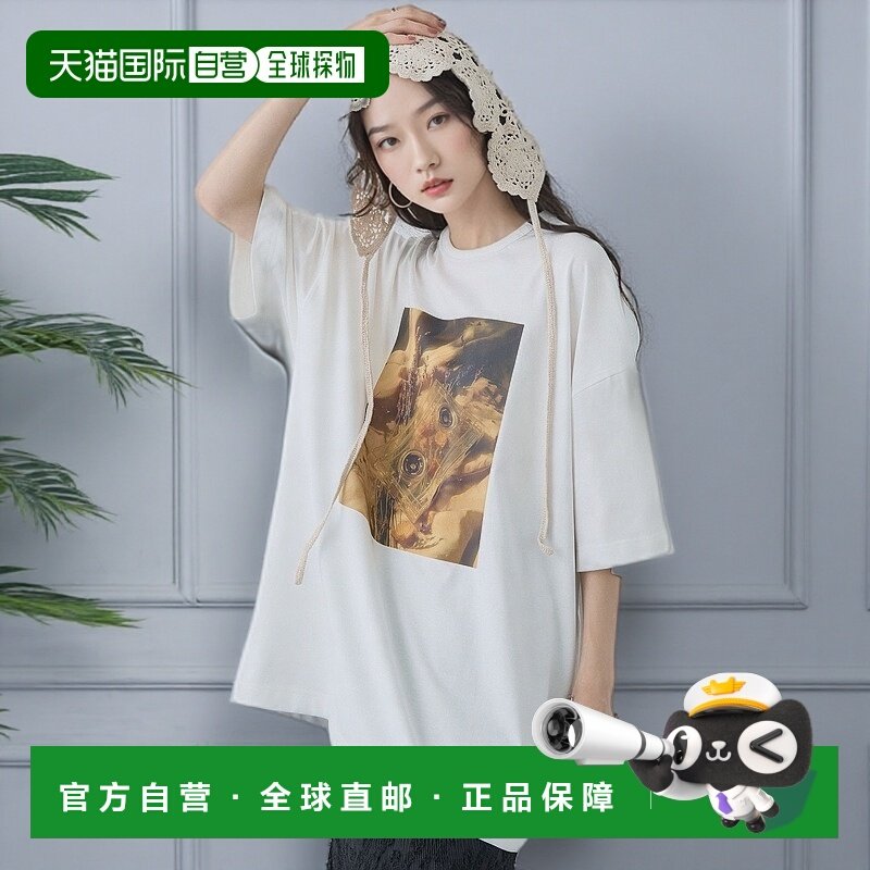 1h可退 日本直邮earth music&ecology 女士宽松艺术感大版型T恤 0