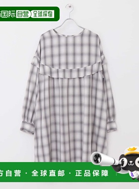 1h可退 日本直邮thint by UR DOORS thint 女士柔光格纹短袖连衣