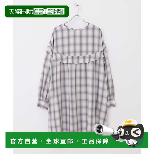 1h可退 日本直邮thint by UR DOORS thint 女士柔光格纹短袖连衣