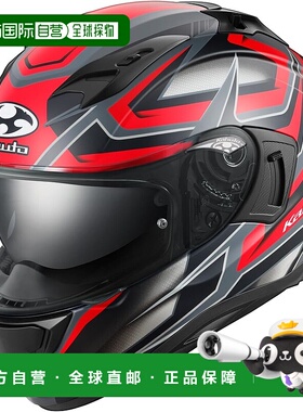 【日本直邮】OGK KABUTO摩托头盔 KAMUI3全盔 ACROBAT黑红 S码
