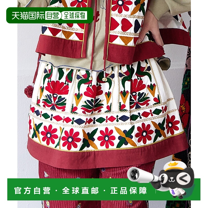 1h可退 日本直邮CAYHANE 女装 手工刺绣迷你裙 宽松民俗风设计 IL